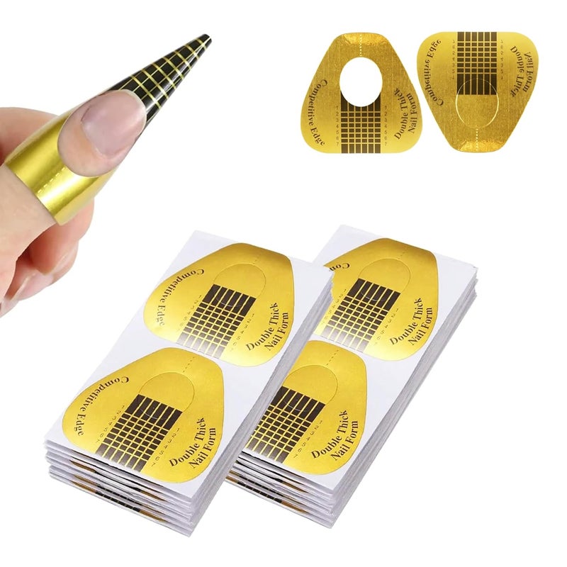 SULLMAR Nail Forms for Builder Gel 400pcs Nail Extension Forms Beautiful for DIY at Home Nail Forms for Acrylic Nails Create Long Lasting Gel Extensions Professional Nail Art Supplies - Image 1